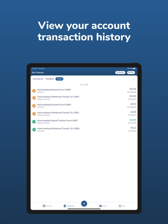 CACL FCU Mobile Banking iPad screenshot 4 - Finance app