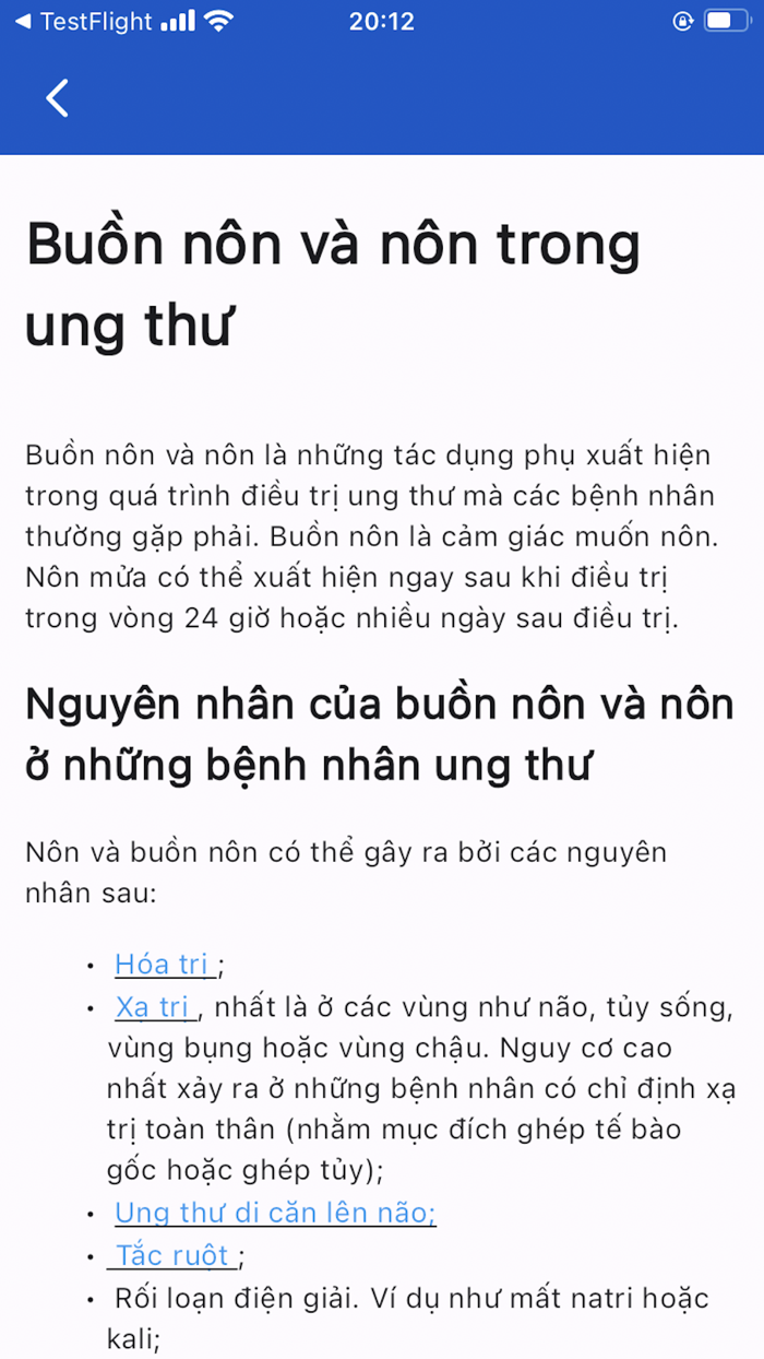 Hỗ trợ Bệnh nhân Ung thư