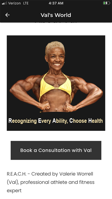 REACH Fitness and Nutrition Screenshot
