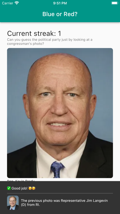 Democrat or Republican? Screenshot