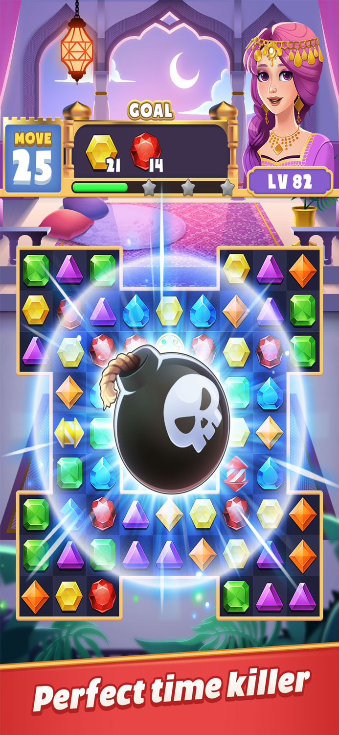 Jewels Magic Queen Match 3