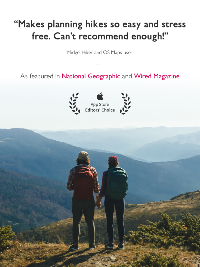 OS Maps Hiking and Bike Trails