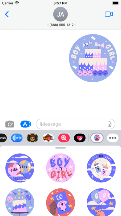 Screenshot #1 pour Cute Gender Reveal Stickers