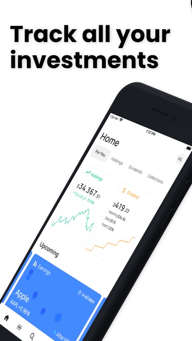 Stock Events Portfolio Tracker Screenshot