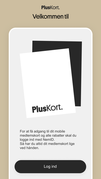 PlusKort app’en Screenshot