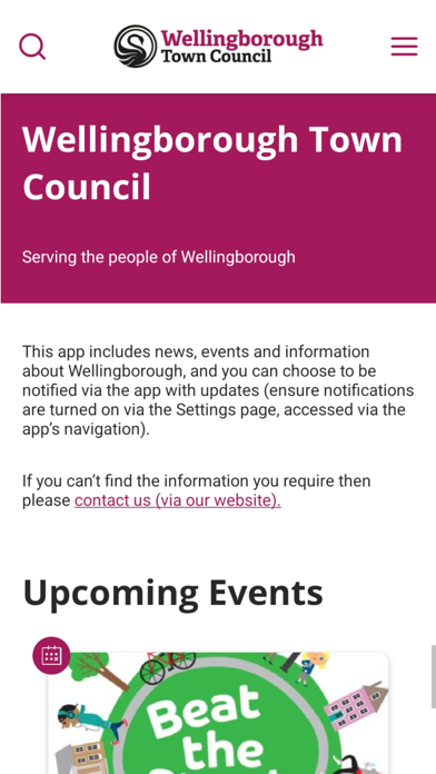 Screenshot 1 of Wellingborough Town Council App