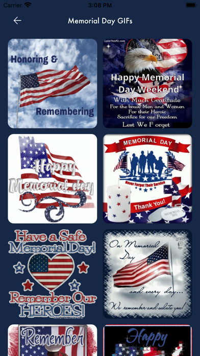 Memorial Day Wishes Card Frame Screenshot