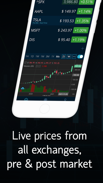 LiveQuote Stock Market Tracker Screenshot