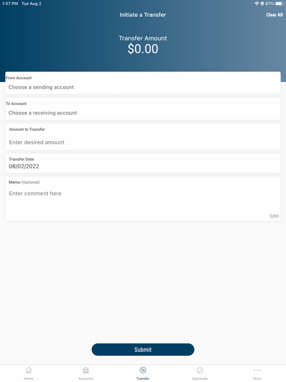 Busey Business Access iPad screenshot 3 - Business app