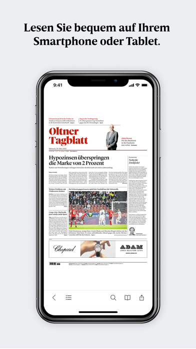 Oltner Tagblatt E-Paper Screenshot