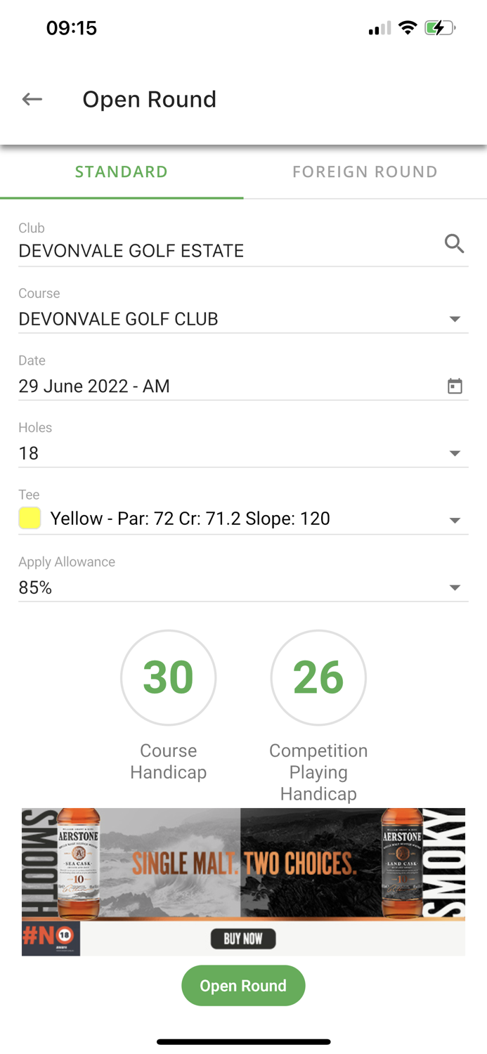 HNA Handicaps and Tournament App