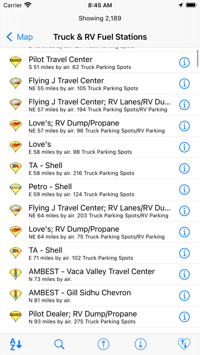 Truck & RV Fuel Stations Screenshot