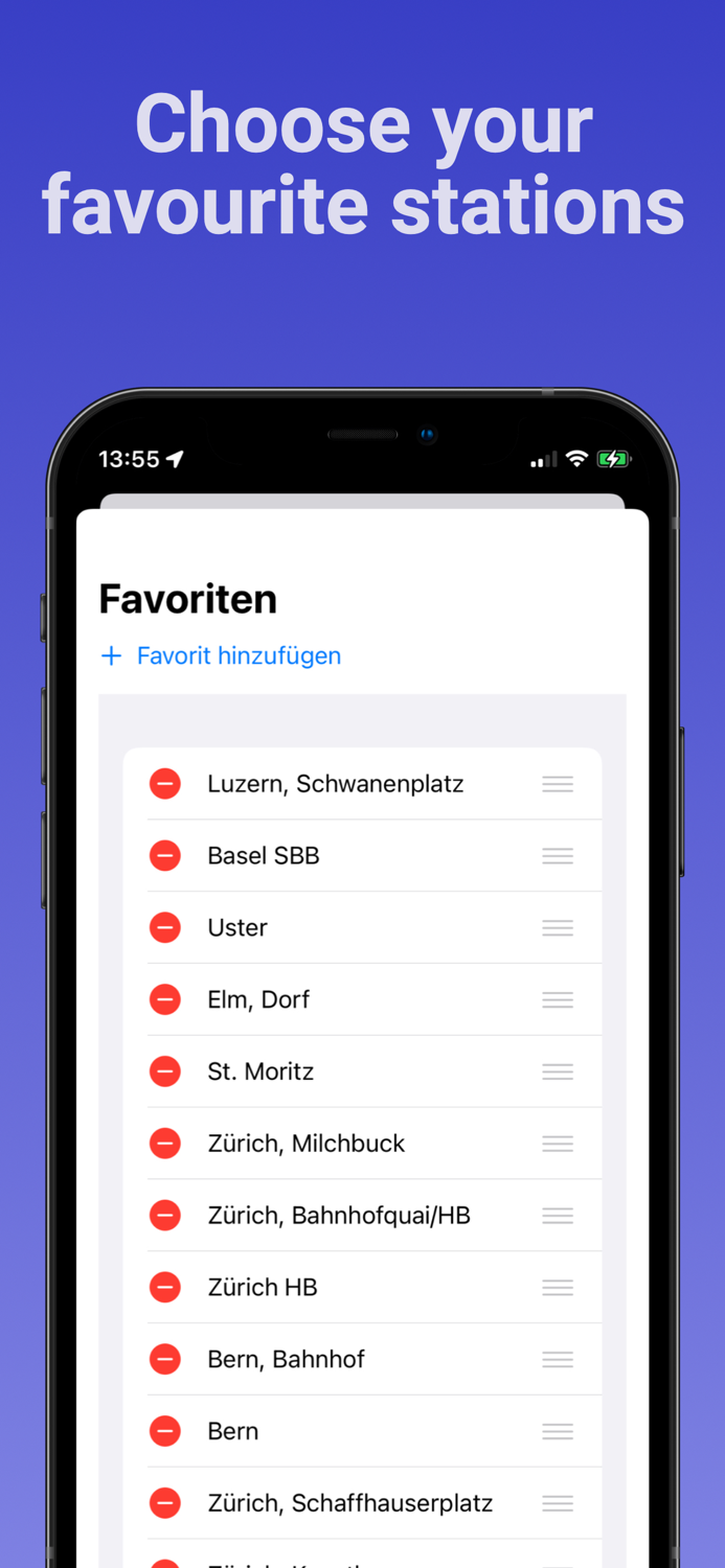 Raily Swiss Transport Widget