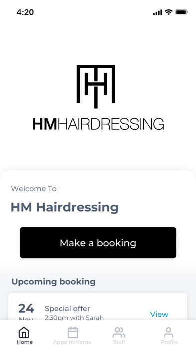 HM Hairdressing Screenshot