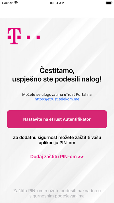 eTrust Autentifikator Screenshot