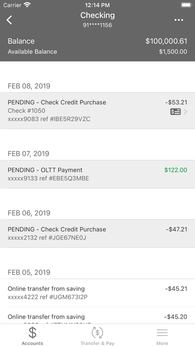 PHI Federal Credit Union Screenshot