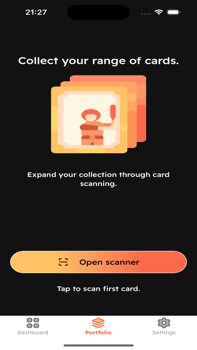 Sports Cards Scanner & Guide, Screenshot