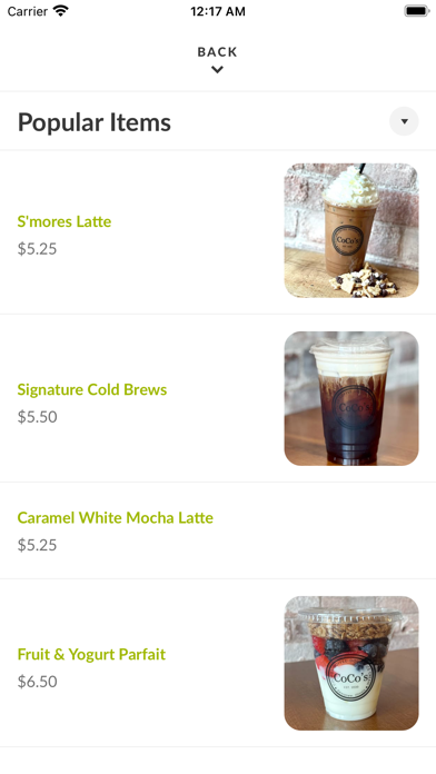 Coco's Cookies and Coffee Screenshot