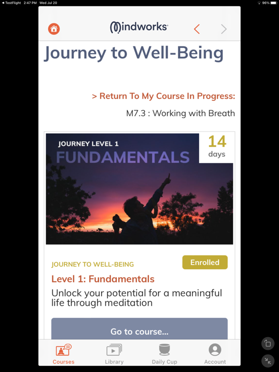 Mindworks: Guided Meditation iPad screenshot 1 - Health & Fitness app