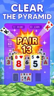 pyramid solitaire: win cash iphone screenshot 2