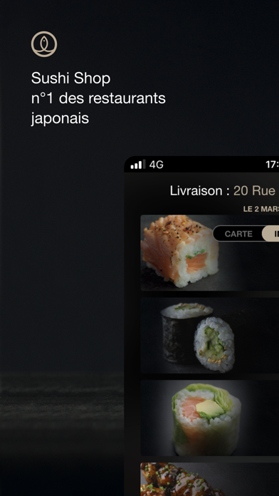 Screenshot #1 pour Sushi Shop, livraison de repas