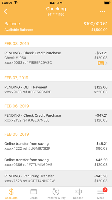FUN Bank Mobile Banking Screenshot