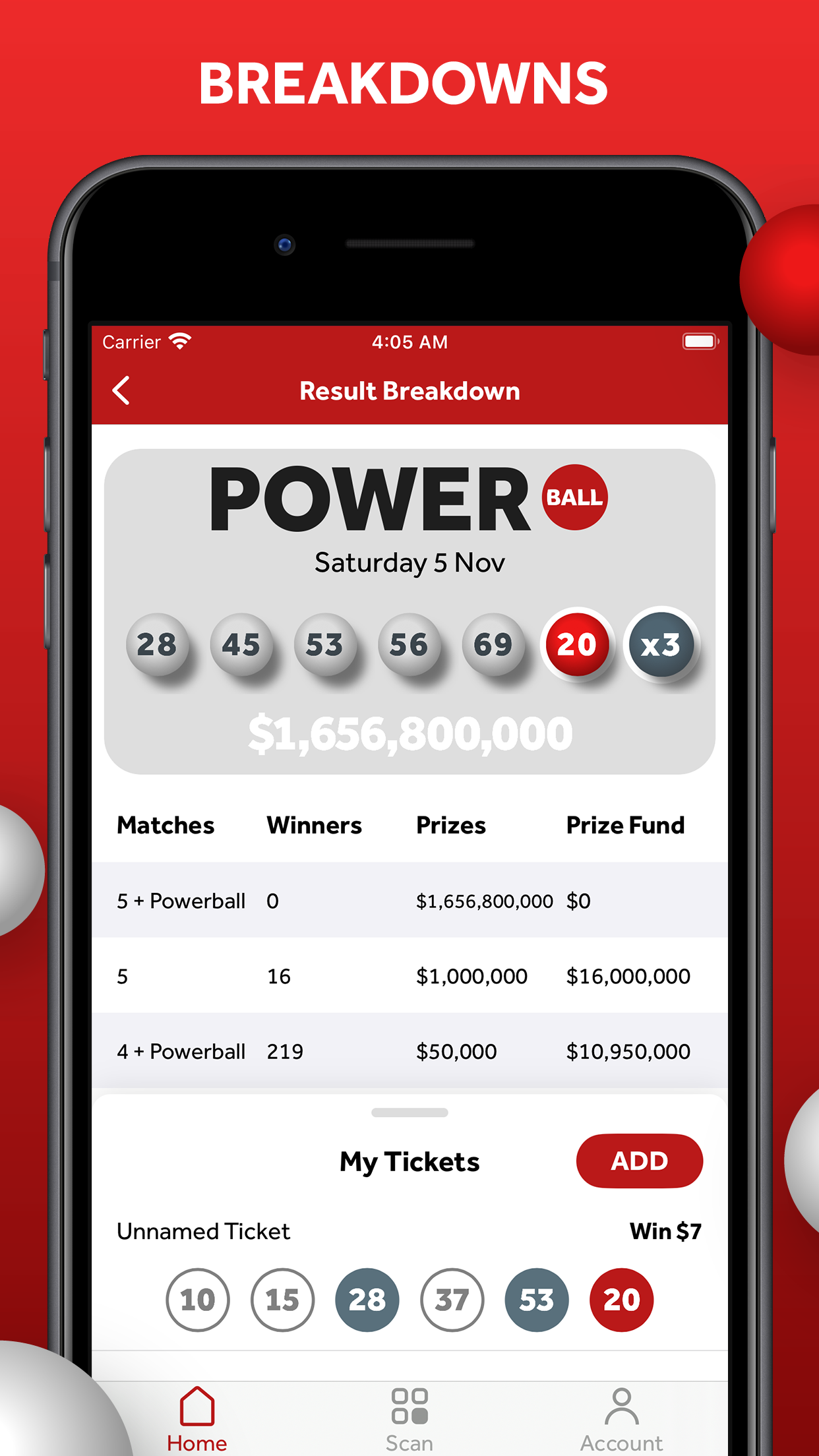 Powerball Live: Ticket Scanner screenshot 4