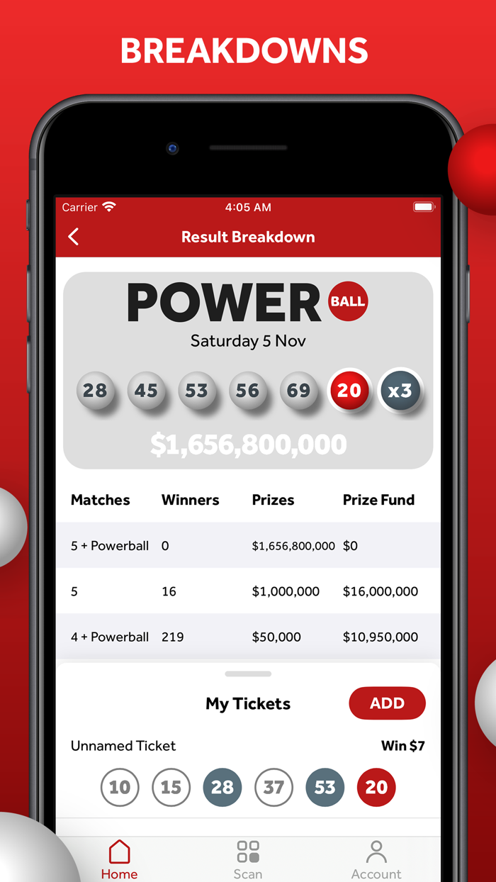 Powerball Live Ticket Scanner