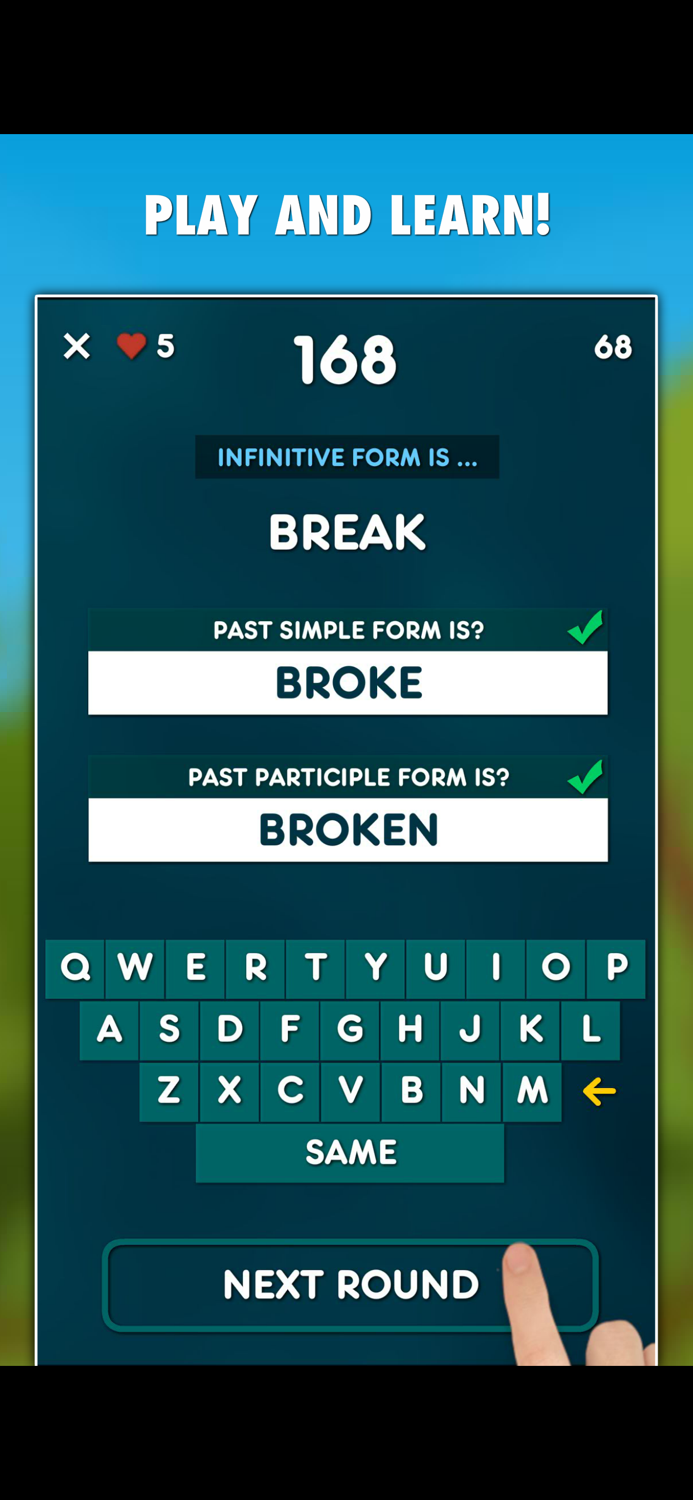 Irregular Verbs Test LITE