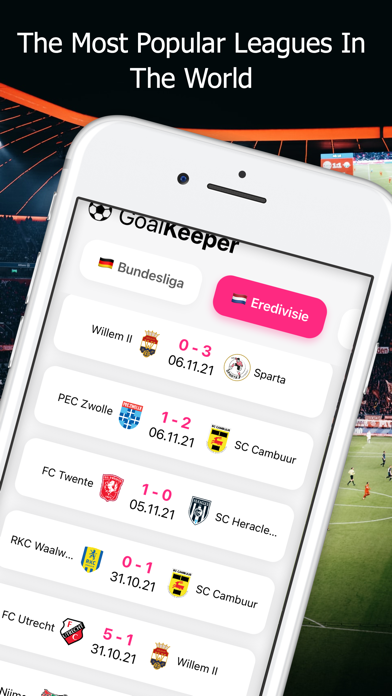GoalKeeper - Football Scores Screenshot