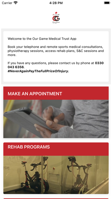 Our Game Medical Trust Screenshot