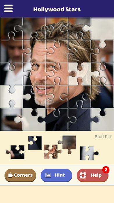 Hollywood Stars Jigsaw Puzzle Screenshot