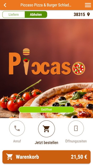 Piccaso Pizza Burger Schladen Screenshot