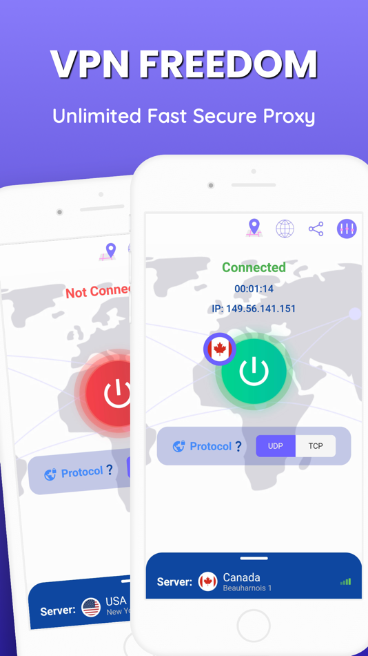 #1. VPN Freedom - Unlimited Proxy (iOS) 来自: Mobile Cosmos, LLC