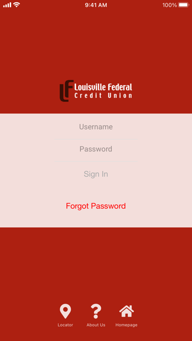 Louisville FCU Screenshot
