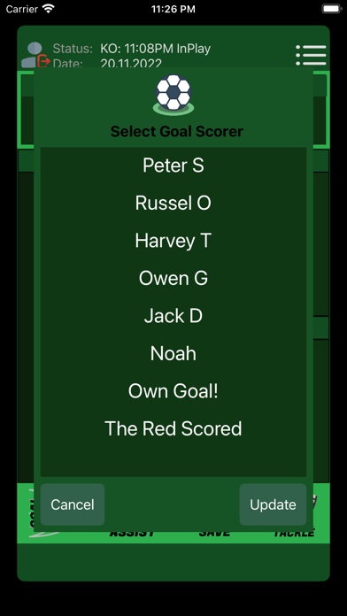 Grassroots Football Scorer Screenshot