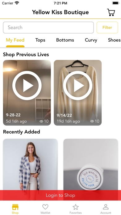 Yellow Kiss Boutique Screenshot