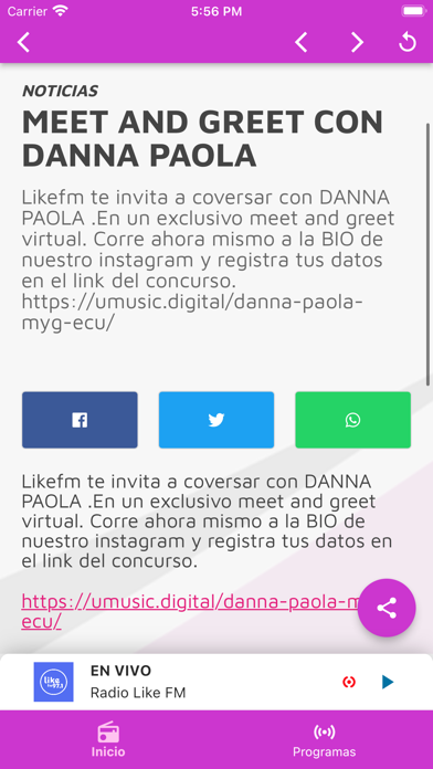 Radio FM Like Ecuador Screenshot