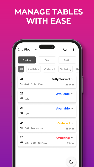 Restaurant Point of Sale eatOS Screenshot