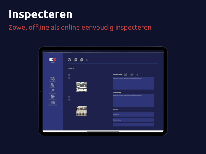 EZ inspect - inspectie app