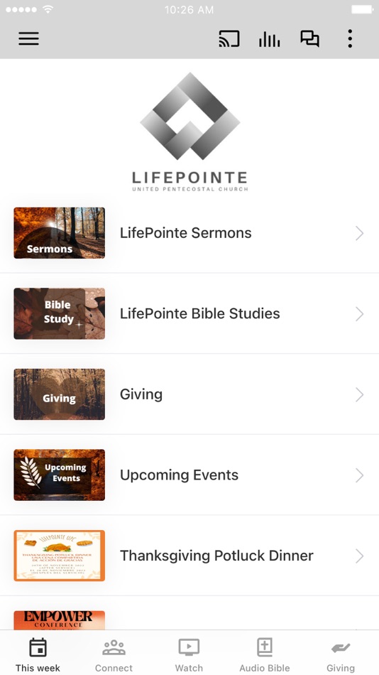 #1. LifePointe UPC-Snellville, GA (iOS) 由: LifePointe United Pentecostal Church, Inc.