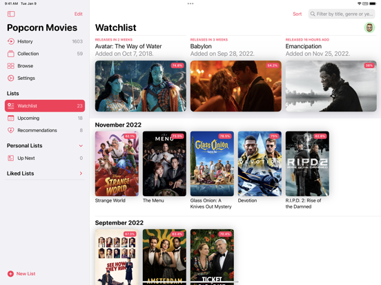 Popcorn Movies iPad app afbeelding 1