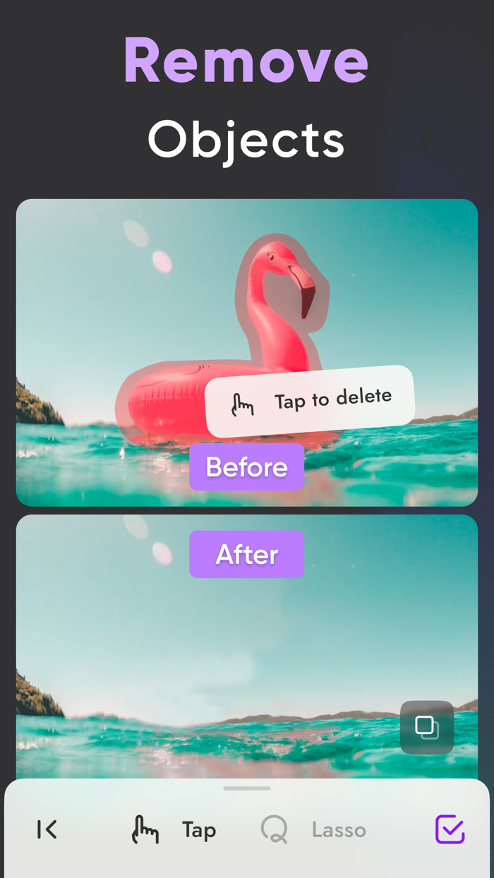 Remove objects and background