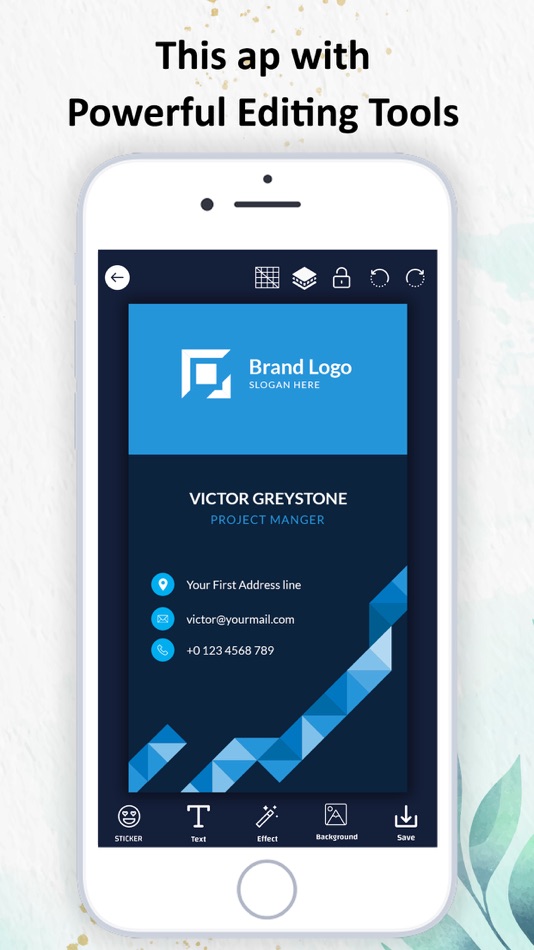 #4. Business Card Maker - Design (iOS) De: Kishan Godhani