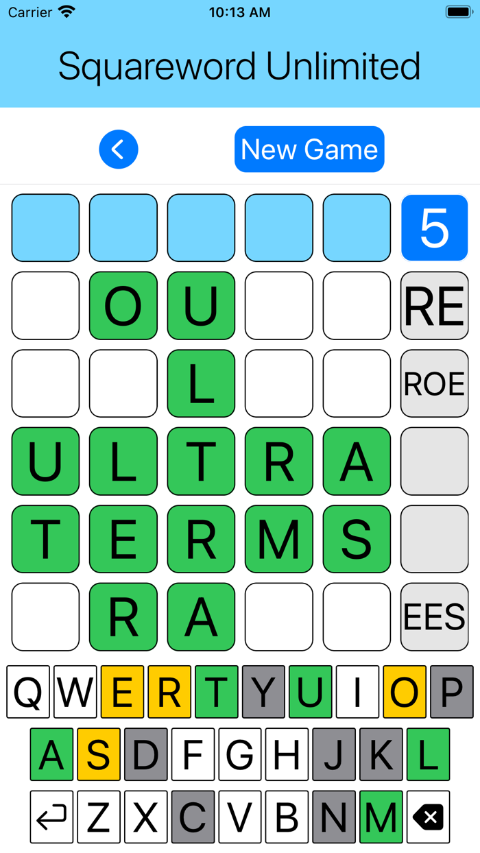 Squareword Unlimited Word Game