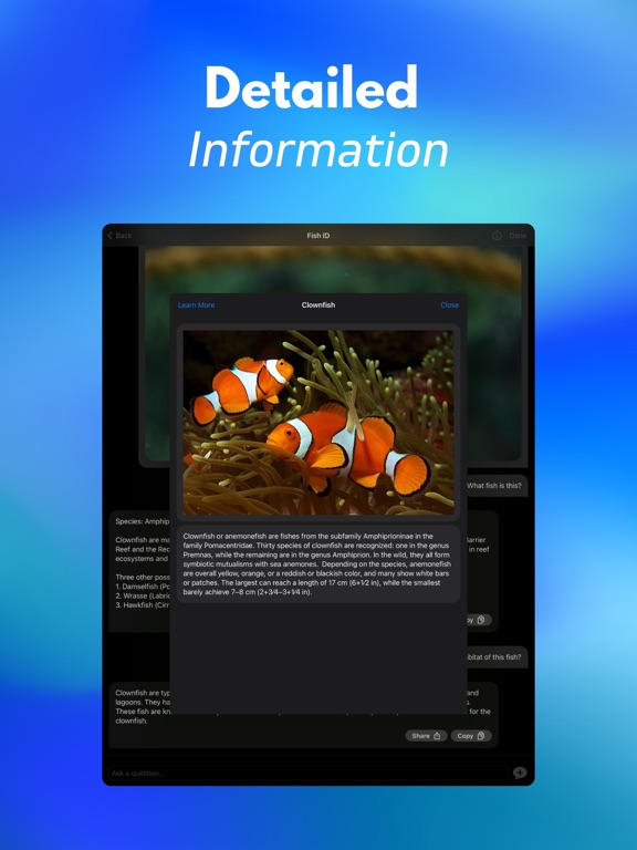 Fish Identifier: ID Scanner iPad screenshot 5 - Education app