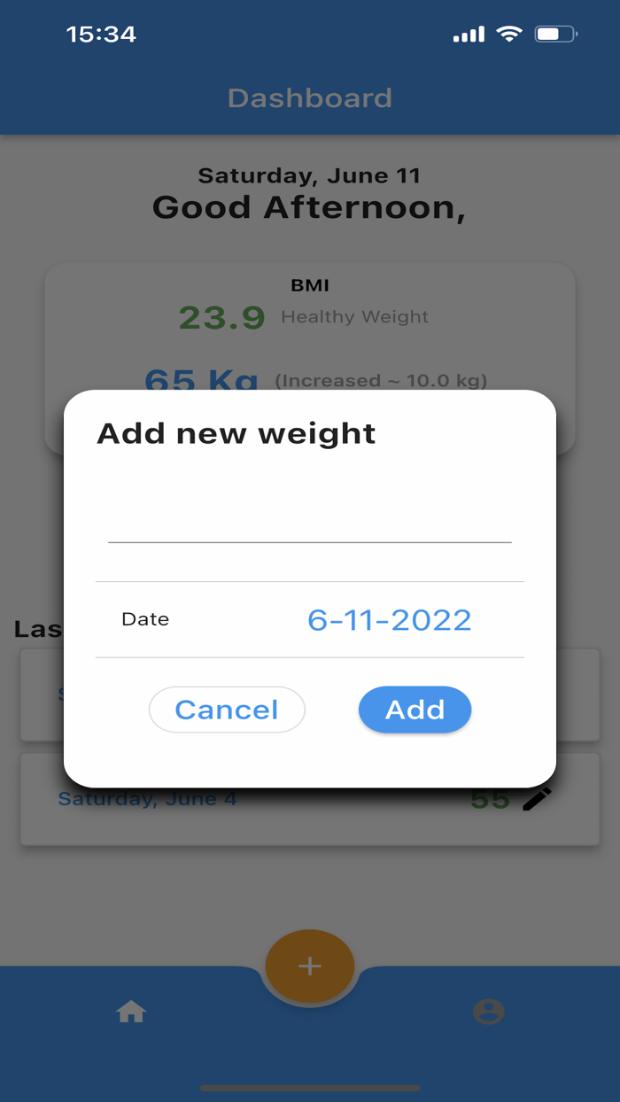 BMI Weight tracker health