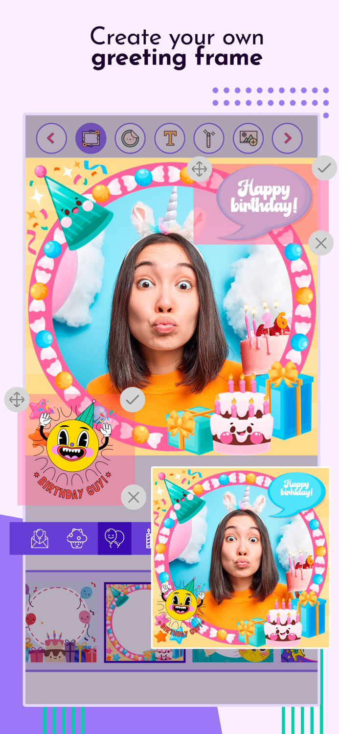 Birthday Frames and Stickers