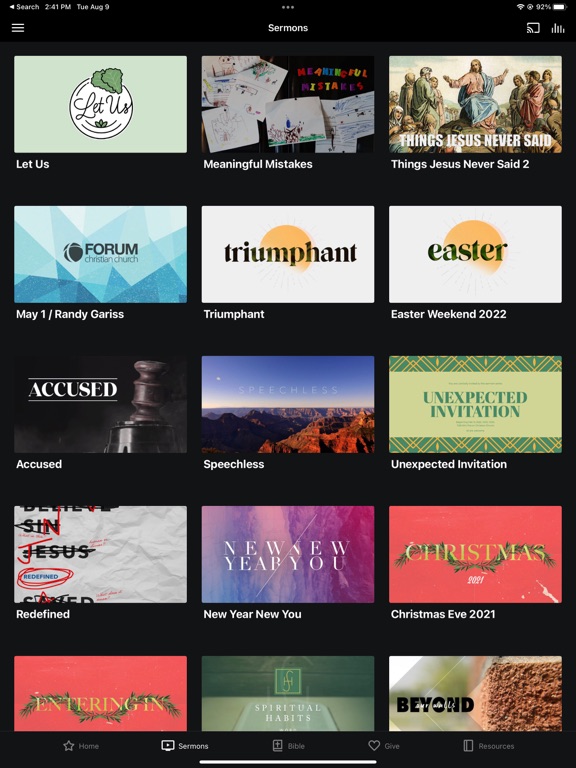 Forum Christian Church iPad screenshot 2 - Lifestyle app