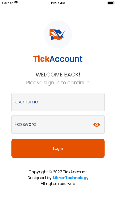 TickAccount Admin Screenshot